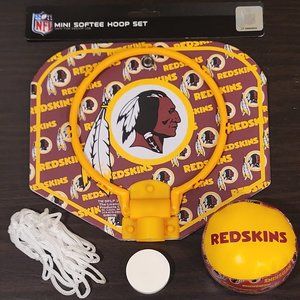 (SOLD) Redskins Football Team Vintage NFL Mini Softee Basketball Hoop Set